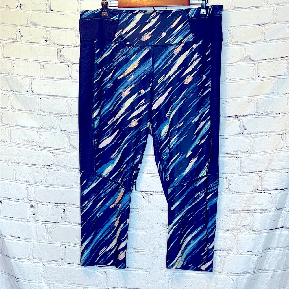 Tek Gear Navy Blue Pink Cropped Athletic Pants Size 2X